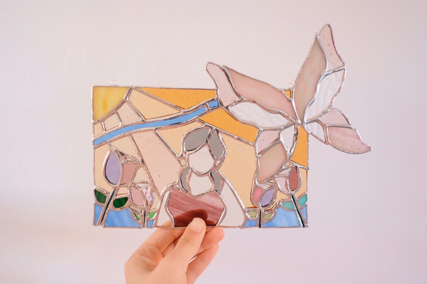 Girl with Butterfly Panel / Reserved