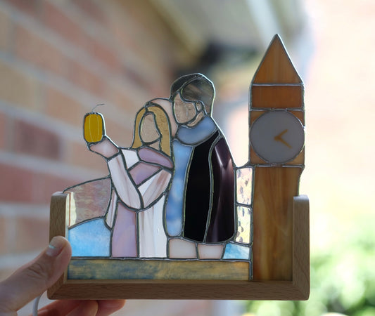 Couple Holding Lantern in Winter / Reserved