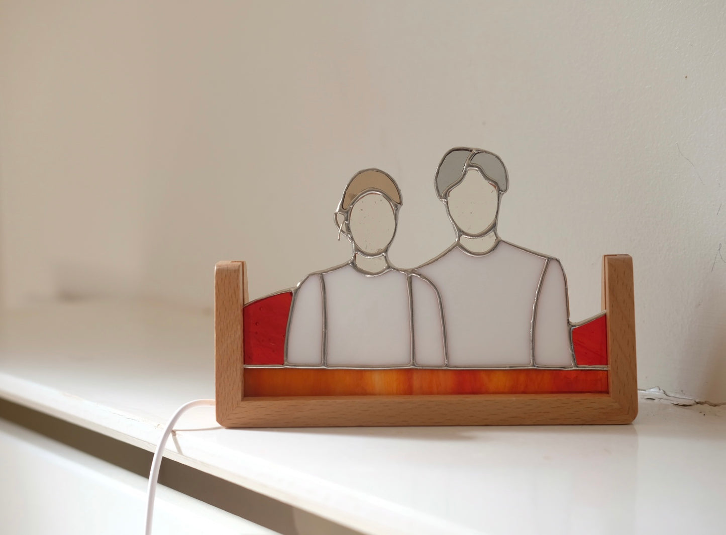 Couple in Red and White Background / Reserved