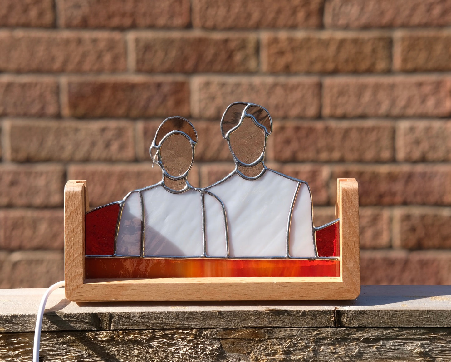 Couple in Red and White Background / Reserved