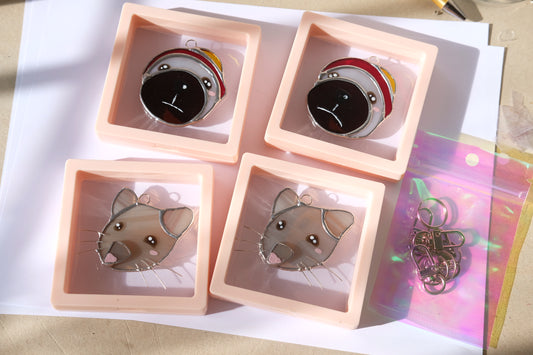 Four Pet Portrait Key Ring / Reserved