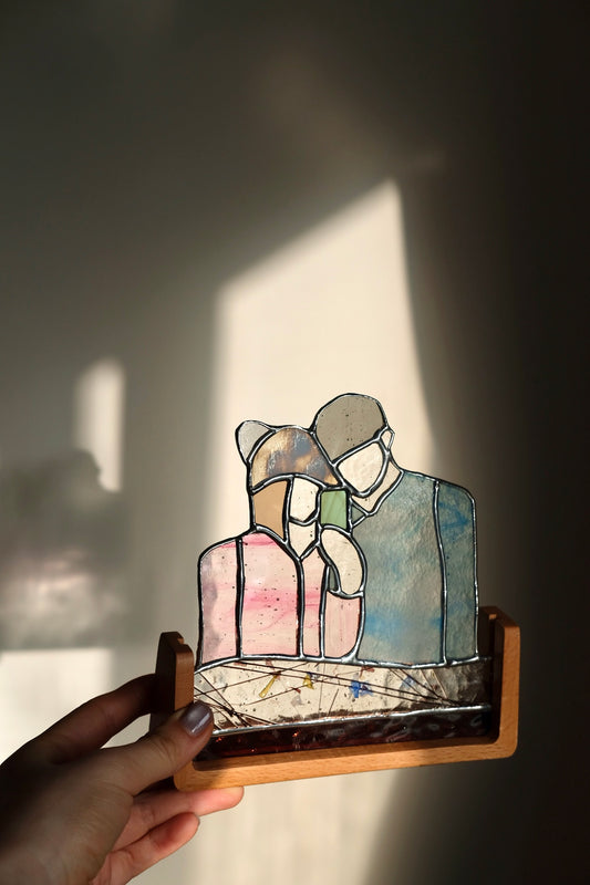 Couple in Light Pink and Blue / Reserved