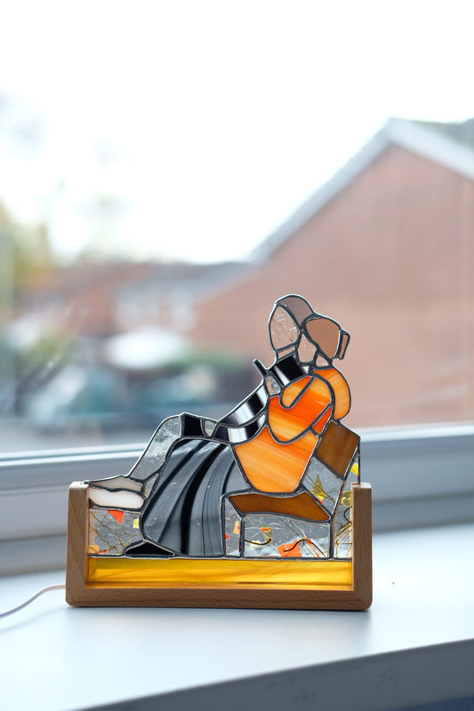 Couple Sitting on Bench in Autumn / Reserved