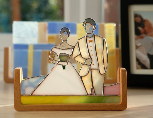 Wedding in Blue and Pink Background / Reserved