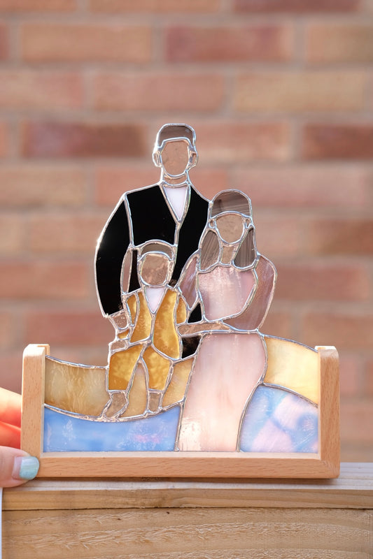 Family of Three in Blue and Pink Pallet / Reserved