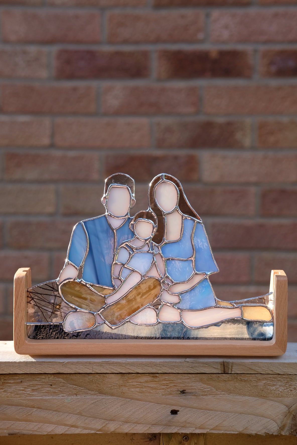 Family of Three in Blue / Reserved