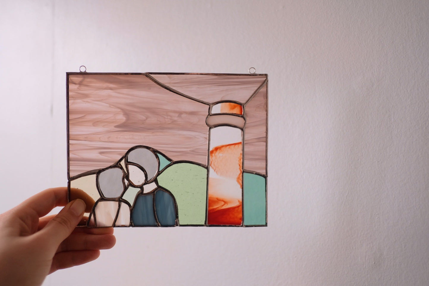 Couple with Pink Wispy Background Panel / Reserved