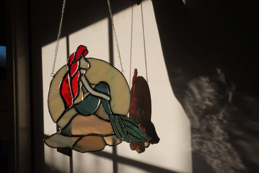 Stained Glass Mermaid Window / Reserved